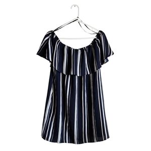 Large forever 21 Striped Off-Shoulder Dress